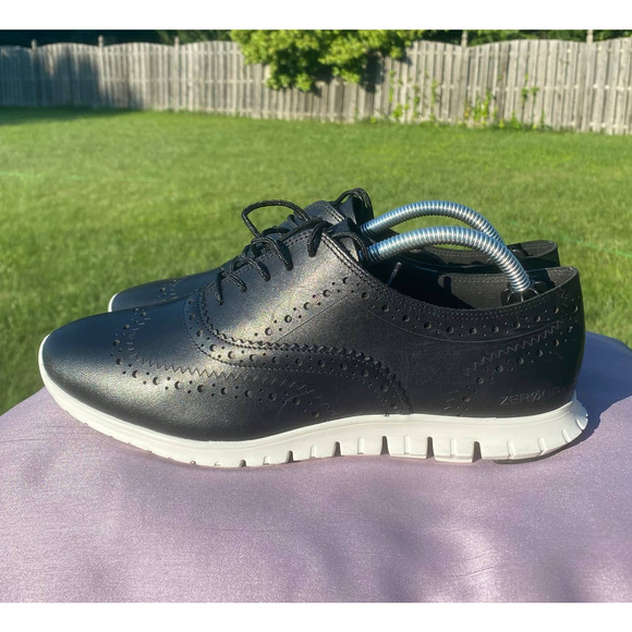 Cole Haan Shoes - Cole Haan Zerogrand Wingtip Oxford Women's 8/7.5 Black/White Leather Shoe W18202